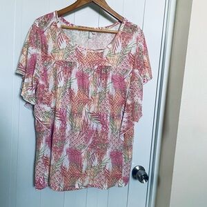 Cato Pink and Orange Patterned Blouse size 18/20 W